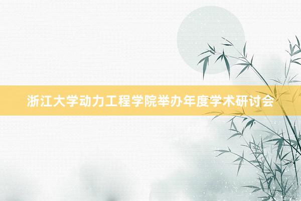 浙江大学动力工程学院举办年度学术研讨会